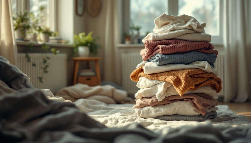 Was die Tendenz bedeutet, Kleidung auf einem Stuhl zu stapeln