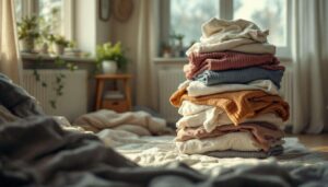 Was die Tendenz bedeutet, Kleidung auf einem Stuhl zu stapeln